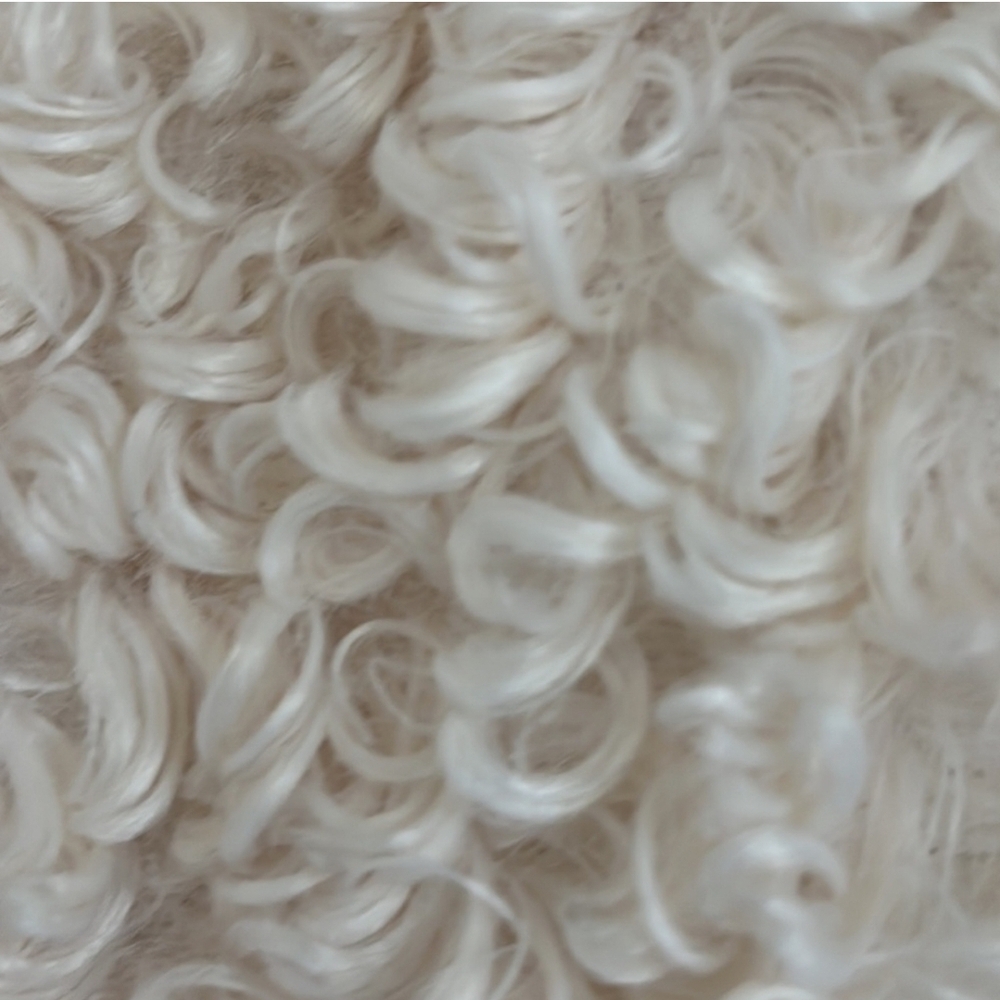 Vigoss Soft Curly Faux Lamb Teddy Cream Jacket Waist Coat Size L - Picture 7 of 9
